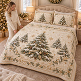 Winter Pine Tree | Quilted Bedding Set