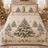 Winter Pine Tree | Quilted Bedding Set