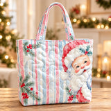 Striped Santa Face | Handcrafted Bag