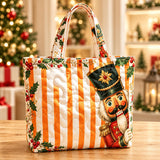 Striped Santa Face | Handcrafted Bag