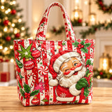 Striped Santa Face | Handcrafted Bag