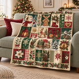Cosy Christmas Snowman Blanket – Gingerbread and Reindeer