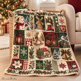 Cosy Christmas Snowman Blanket – Gingerbread and Reindeer
