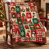 Cosy Christmas Fox Blanket – Deer and Red Birds