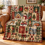 Cosy Christmas Forest Blanket – Sleeping Fox and Deer