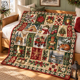 Cosy Christmas Forest Blanket – Sleeping Fox and Deer