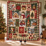 Cosy Christmas Forest Blanket – Sleeping Fox and Deer