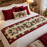 Holly Berry Runner | Quilted Bedding Set