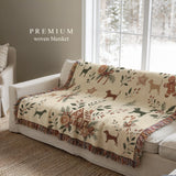 Cosy Christmas Beagle Blanket – Woven Dog Throw