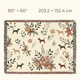 Cosy Christmas Beagle Blanket – Woven Dog Throw