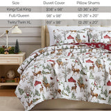 Cardinal Holly Bedding | Quilted Bedding Set