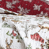 Cardinal Holly Bedding | Quilted Bedding Set