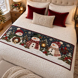 Snowman Lantern Runner | Quilted Bedding Set