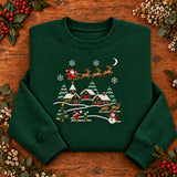 Navy Santa Sleigh | Cozy Sweater