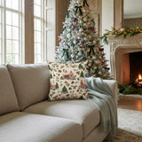 Christmas Village Pillow, Cottage Xmas Cushion, Cottage Holiday Accent, Evergreen Winter Cover